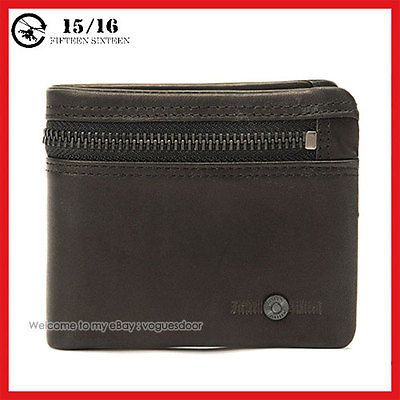 New Tough Punk fashion Genuine Leather Black Mens Womens Wallet purse 