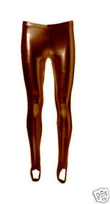 american dark gold stirrup legging shiny latex apparel