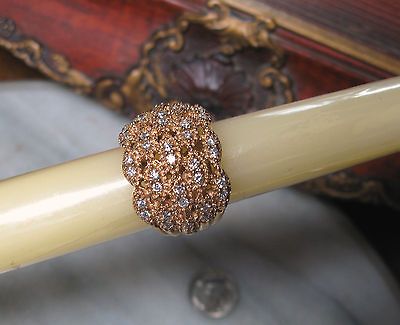 VINTAGE 14K GOLD VERY HEAVY DIAMOND 1.1 CTS SONIA BITTON RING FITS 