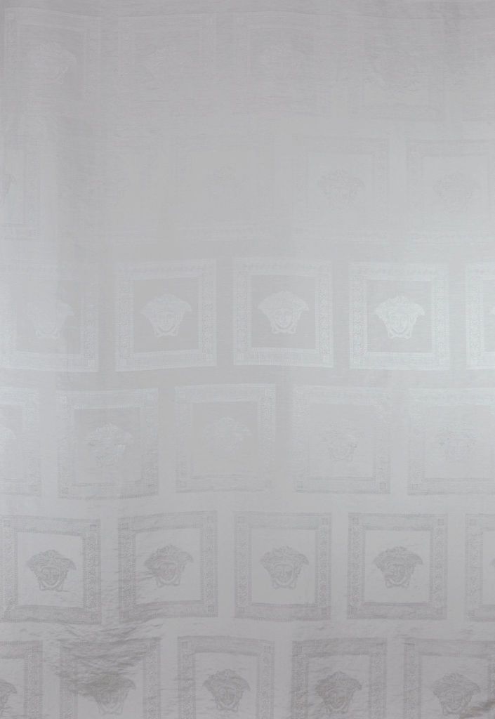 Versace Medusa Curtain Fabric White 54 x 354.33 // 1.40 m x 9.0 m