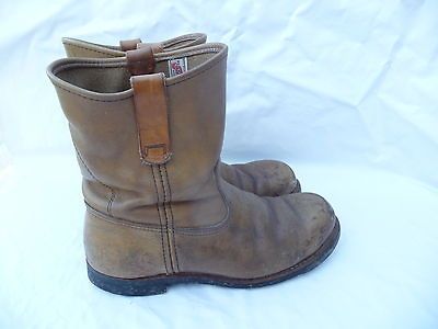 Vintage Red Wing Engineer Boots Work Biker Boots Mens Steel Toe 