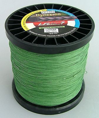 LR BRAID FISHING LINE 100LB 1200M GREEN 8 STRAND SUPER SMOOTH 