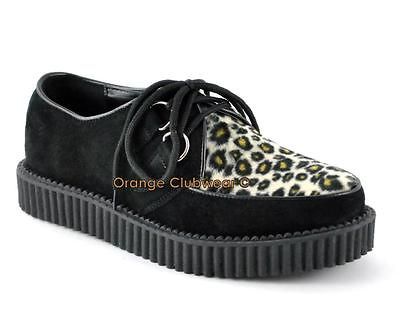 demonia creeper 600 men s goth punk suede cheetah shoes