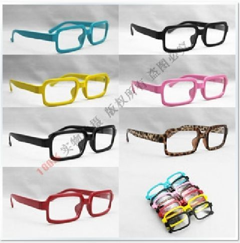 retro small square love fashion Cool Clear Lens frame Nerd glasses 