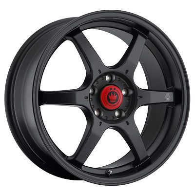 NEW KONIG BACKBONE 15X6.5 4X100 ET38 MATTE BLACK RIM WHEELS