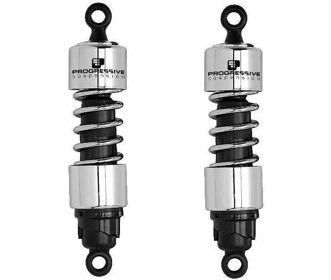 Progressive 412 Series Shocks 13 CHROME 1977 78 Harley Davidson XLCR 