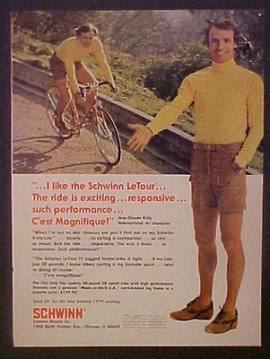 1979 Schwinn Le Tour IV 10 Speed Bicycle Jean~Claude Killy Promo Bike 