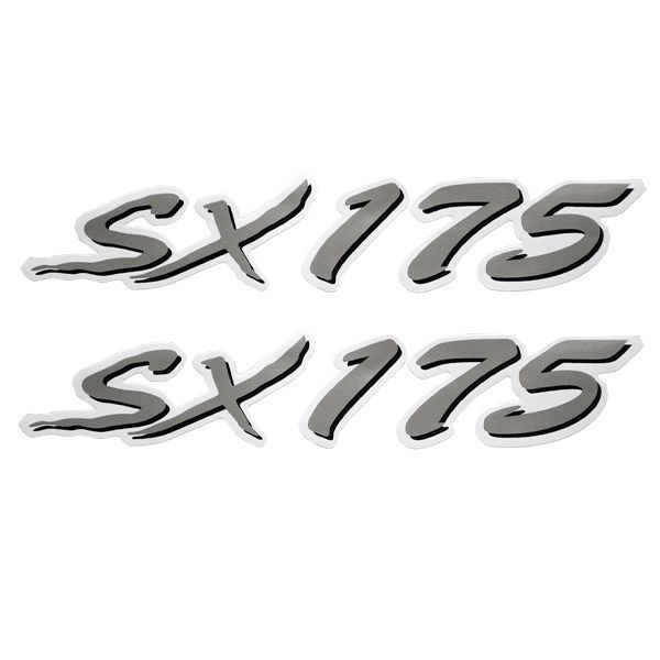 GLASTRON 0572602 SX 175 WHITE/BLACK/GRAY 8 1/4 X 1 1/2 IN BOAT DECALS 