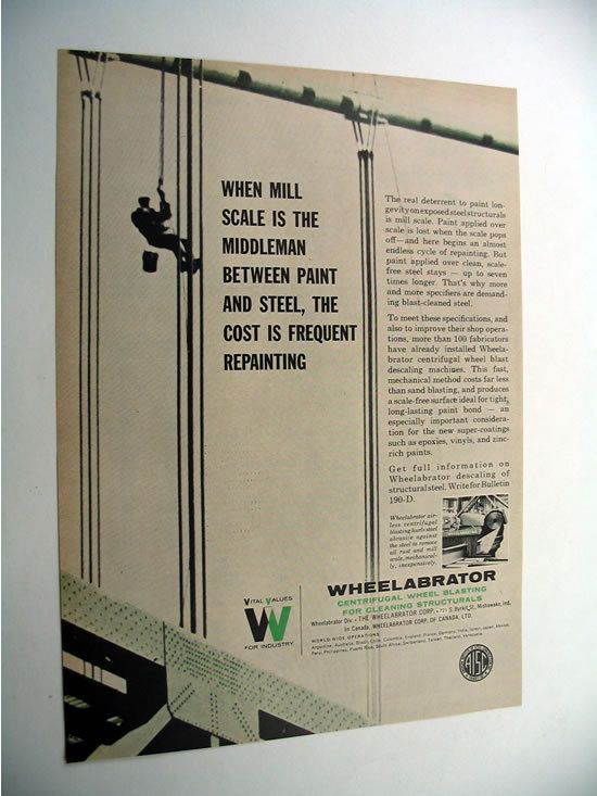 wheelabrator centrifugal wheel blasting machine 1966 ad 