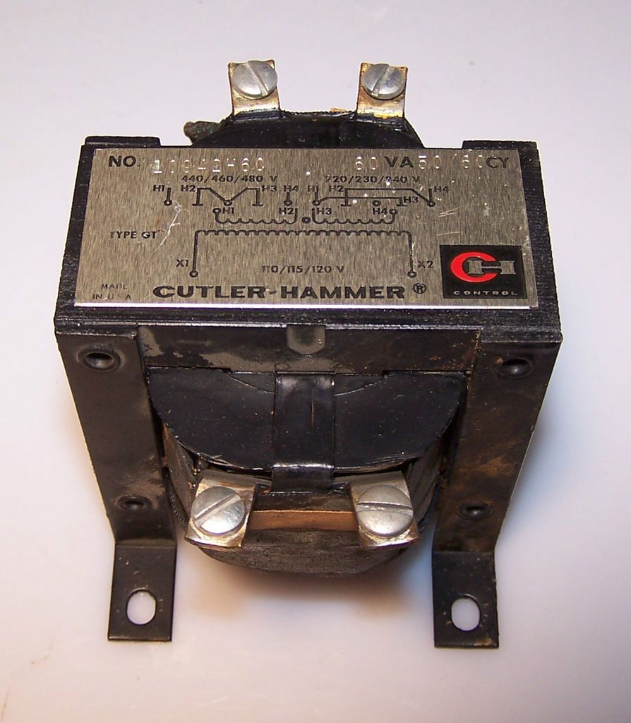   CUTLER HAMMER TRANSFORMER 10942H6C .60 VA PRI 110/120 SEC 220/480 VOLT