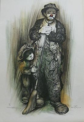 ozz franca clown original lithograph  139 95