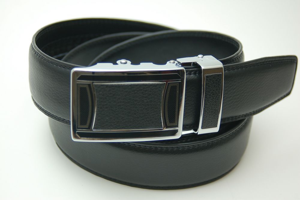   Leather Dress Mens Belt Executive Auto Lock Buckle Adjustable 1700