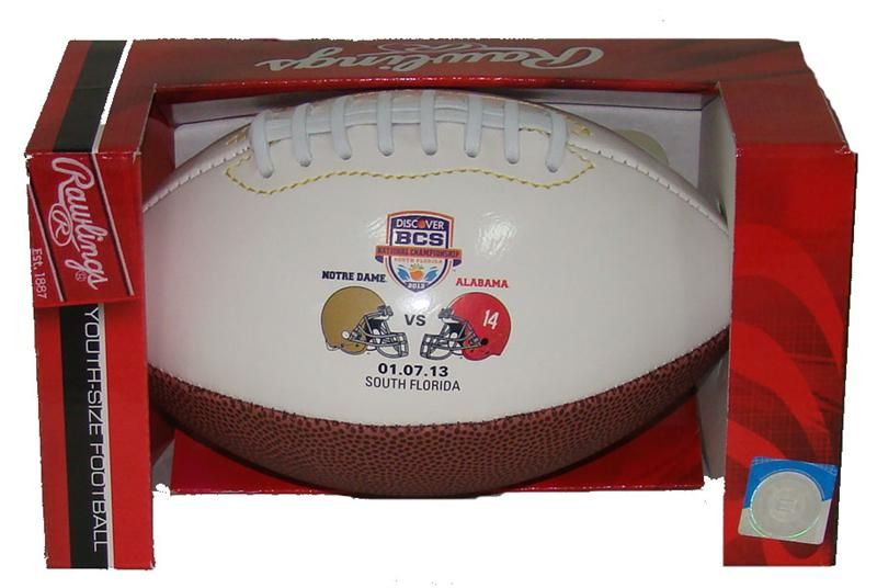 2013 NCAA BCS Autograph Junior Size Dueling Football / NOTRE DAME vs 