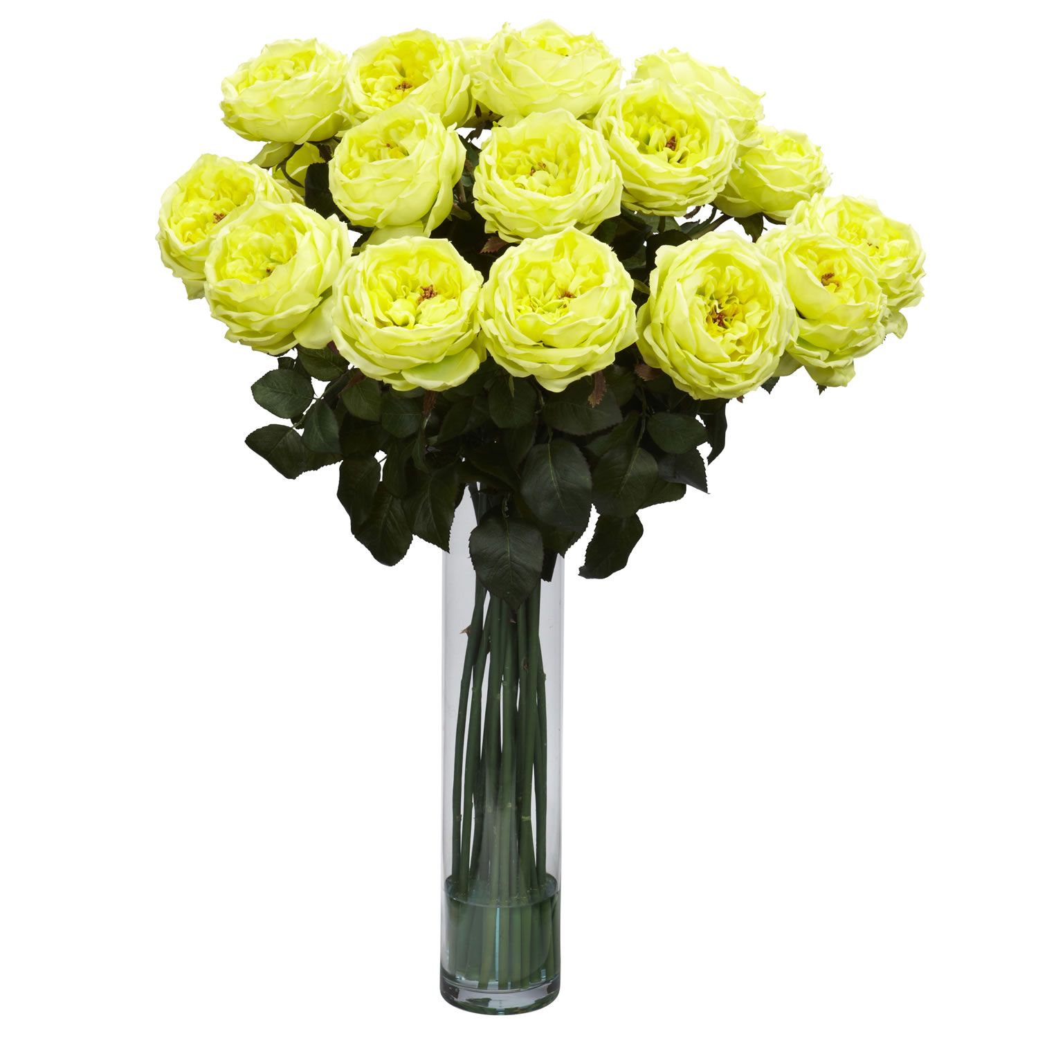 31 Artificial Yellow Rose Silk Fake Flower Arrangement