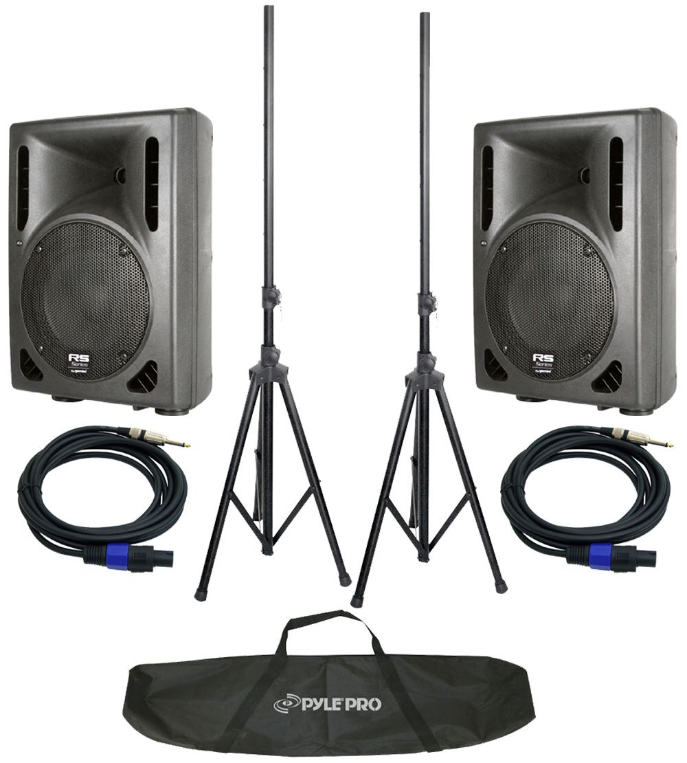 GEMINI PRO AUDIO DJ RS 308 960W 8 SPEAKERS $185 SPEAKON   1/4 CABLES 