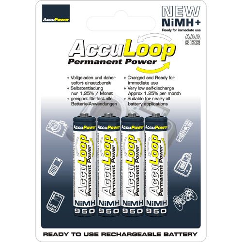 Accupower IQ328 Europlug Charger Analyzer with 4 AA and 4 AAA Acculoop 