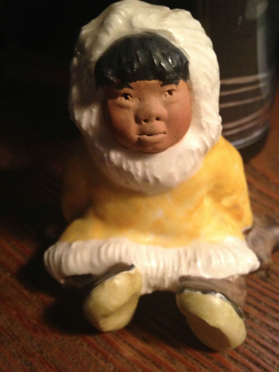 Alan Johnson Alaskan Child Figurine Joey 1960 yellow parka