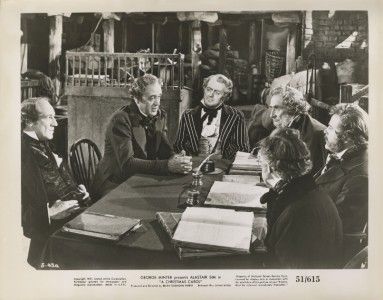   Carol Orig Still 1951 Scrooge Alastair Sim w Businessmen