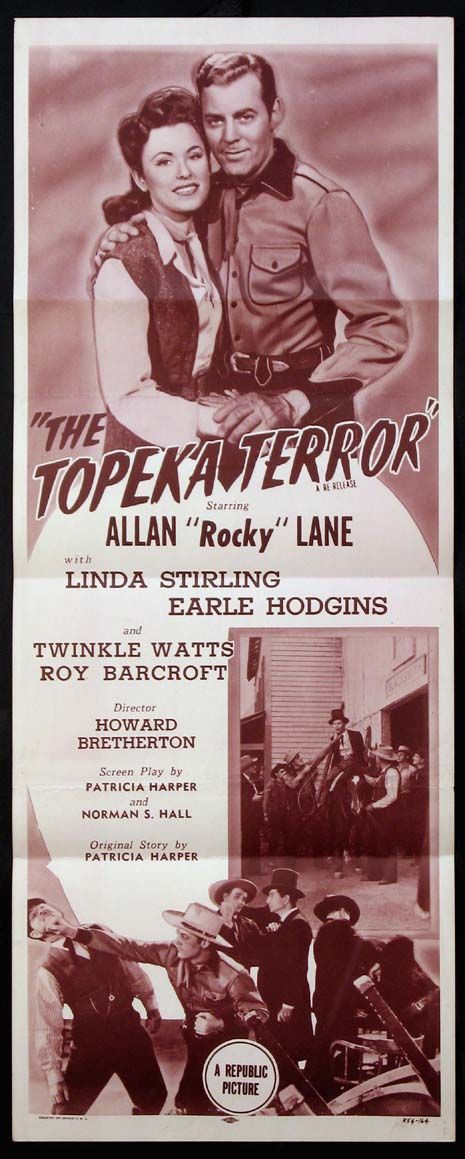 THE TOPEKA TERROR ALLAN “ROCKY” LANE WESTERN R’54 INSERT