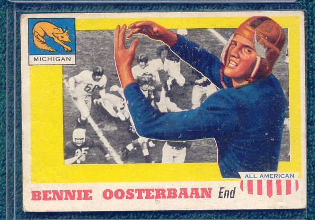 1955 Topps All American Football #80 BENNIE OOSTERBAAN University of 