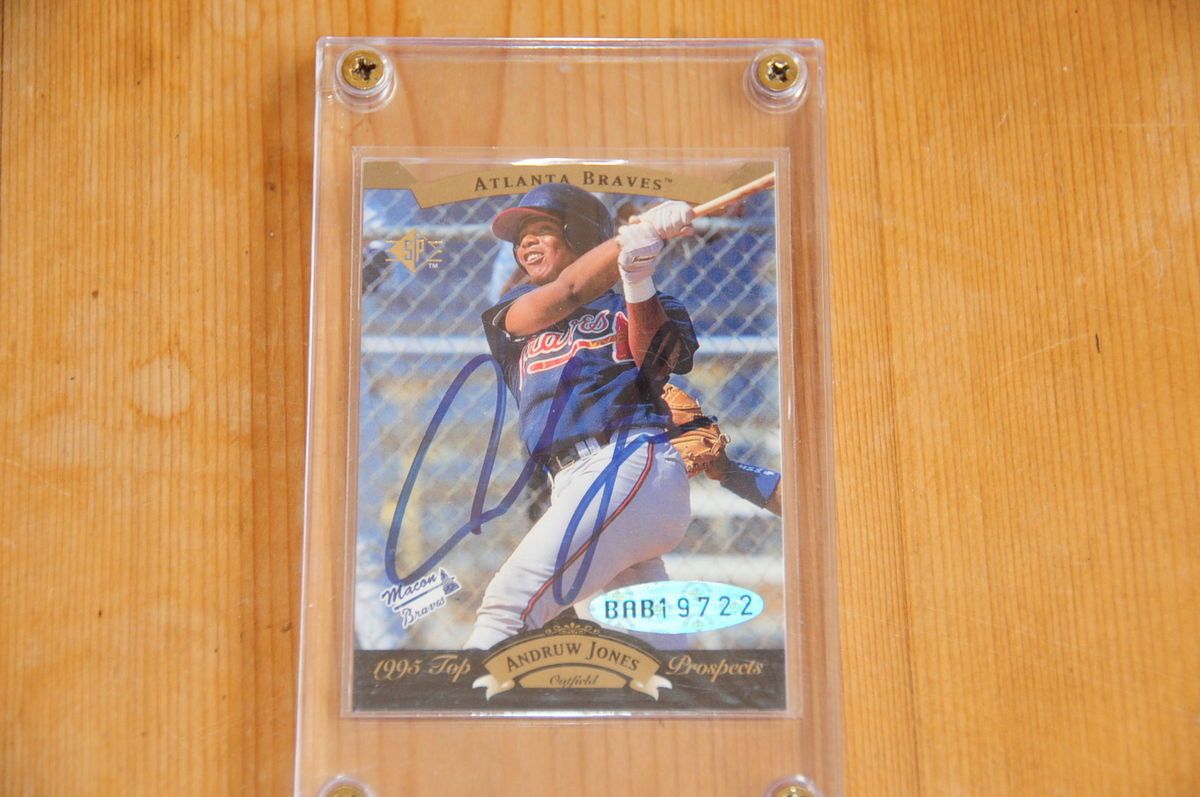 1995 SP Top Prospects Andruw Jones Auto Autograph