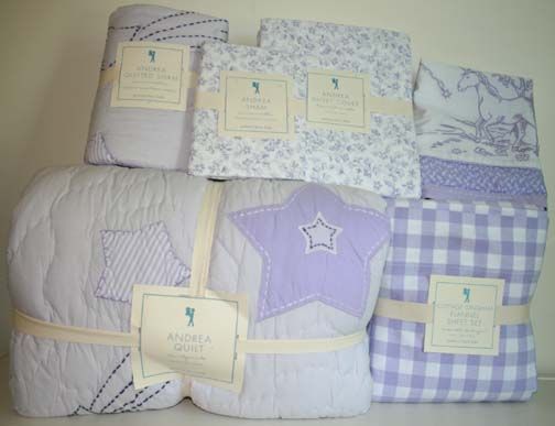 Pottery Barn Andrea Twin Duvet Sheet Quilt Lavender 8PC