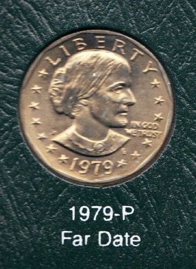 1979 Susan B Anthony Dollars P Far Date D