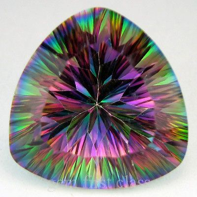 GFC 10.10 Ct. Fancy Rainbow Mystic Fire Topaz Trillion Loose 