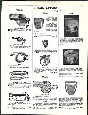 1947 ad Municipal Police Special Metal Bakelite Field Siren Whistles 