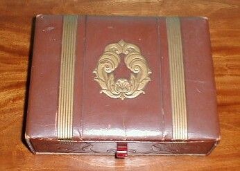 Vintage Jewelry Box Drawer Bakelite Handle Antique Victorian Stash Box 