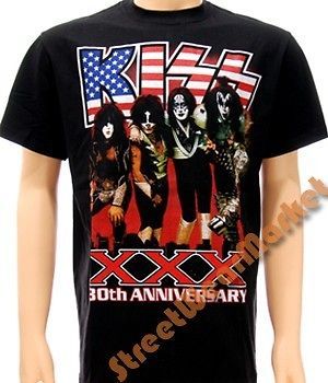 kiss rock n roll punk music art raglan men t shirt sz m