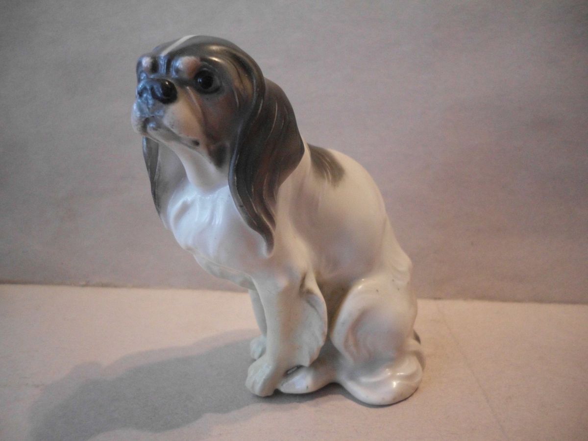 Antique ROSENTHAL Porcelain Cavalier King Charles Spaniel Dog Figurine 