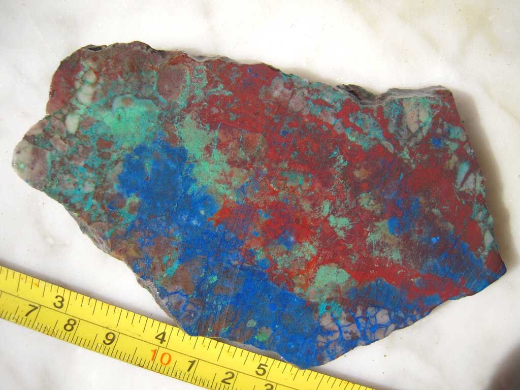 Apache Chrysocolla RARE Blue Green Red Outstanding Big Gem Collector 