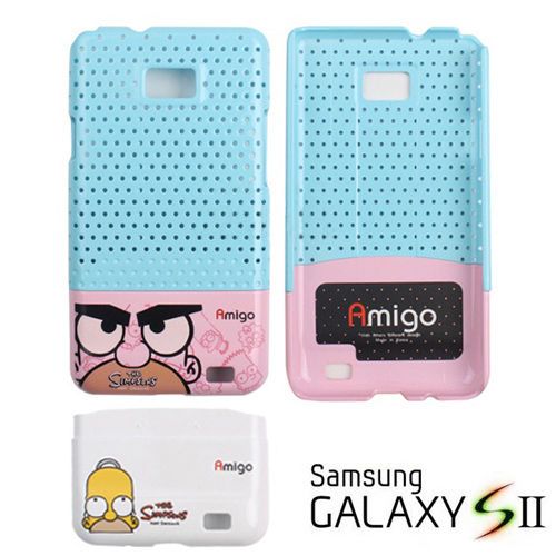   GALAXY S2 i9100 Cute Simpsons Dot Amigo Premium Hard Case Cover Skin