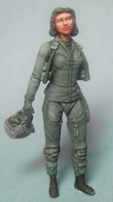 32 ALLEY CAT RESIN FIGURE; Modern USAF Female Pilot Figure (Standing 