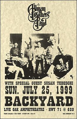 allman brothers susan tedeschi original concert poster 