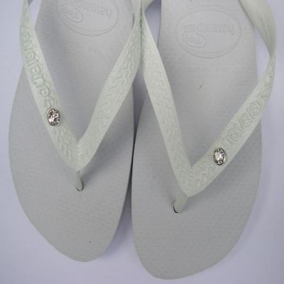 HAVAIANAS TOP WHITE SWAROVSKI US7/8 EU 41/42 BR39