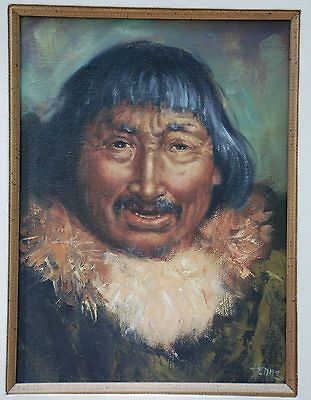 Signed Ellen Henne (Goodale) ALASKA OIL 11 3/8 X 15 3/8 Older 