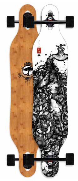 Arbor Axis Bamboo Complete Longboard Skateboard Brand New