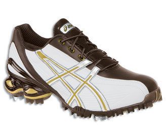 Asics Gel Ace Tour White Brown Sand Mens Golf Shoes