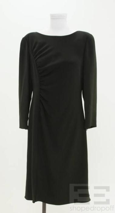 Armani COLLEZIONI Black 3 4 Sleeve Sheath Dress Size 10