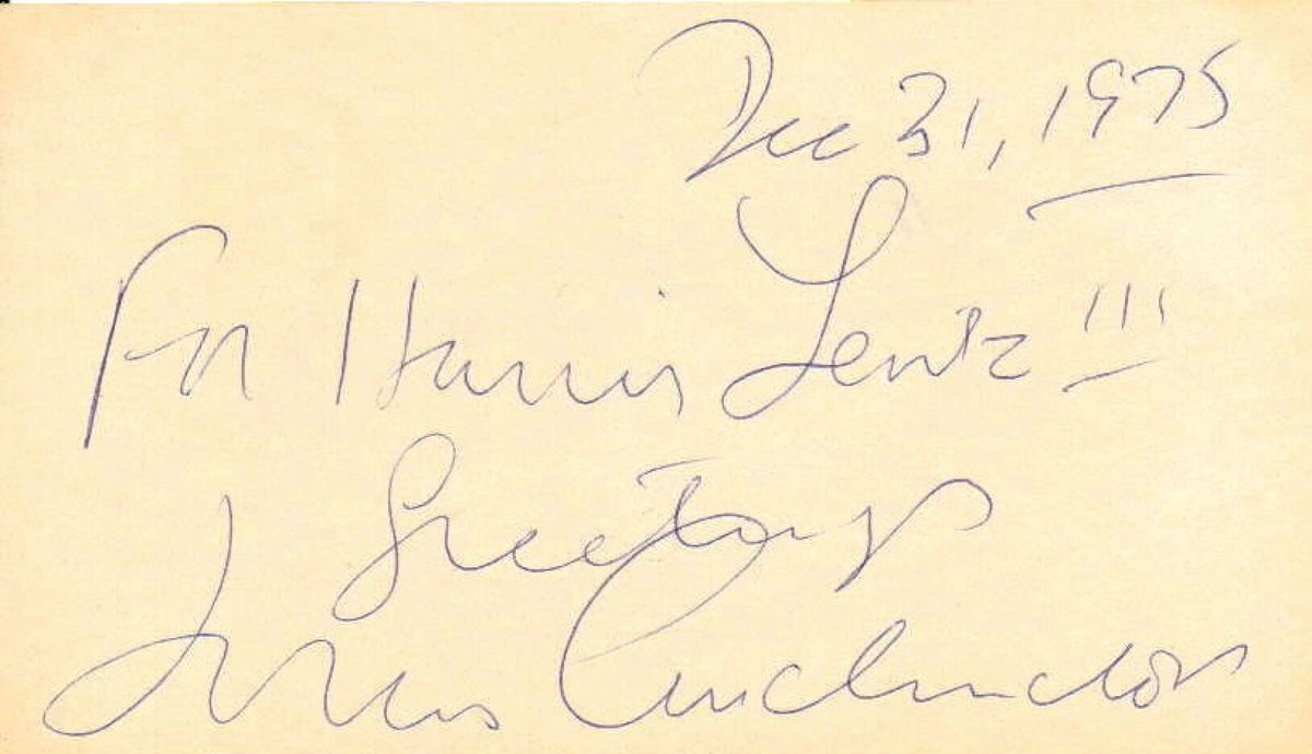 Louis Auchincloss D 2010 Author 1950s Autograph