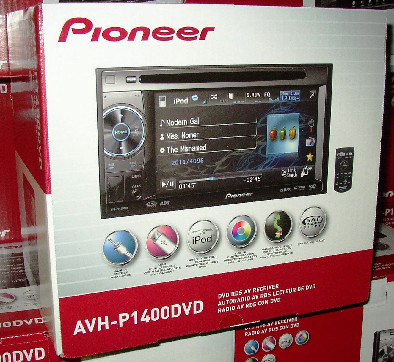 Pioneer AVH P1400DVD DVD CD Receiver 5 8 LCD Pandora New AVHP1400DVD on