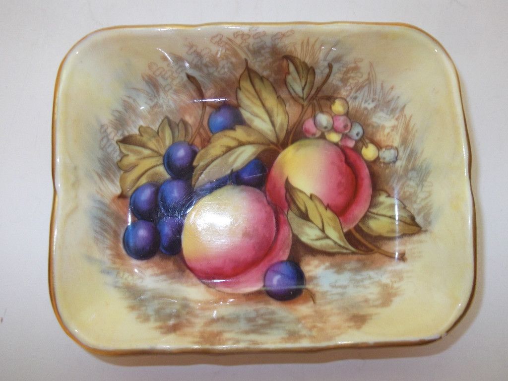 Aynsley Bone China Orchard Fruit Small Rectangular Dish