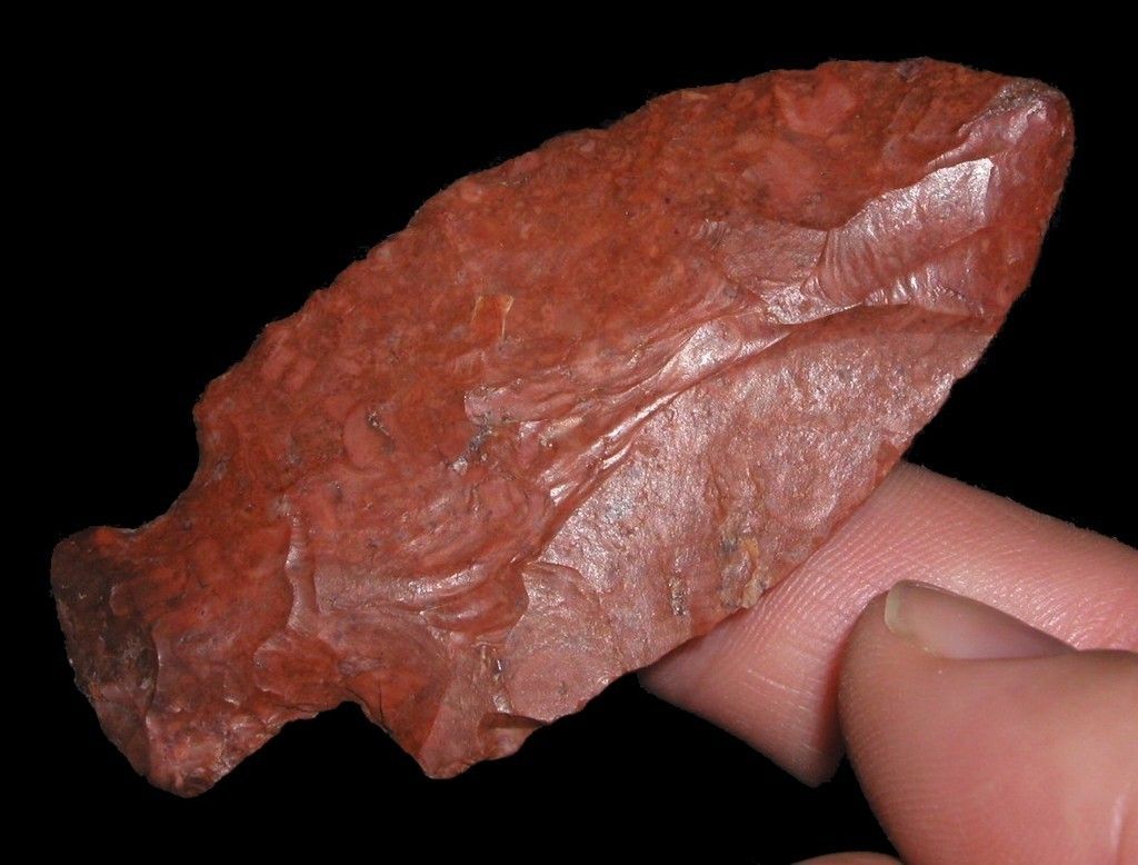    Red Color Buffalo River Flint TableRock AL Arrowhead Indian Artifact
