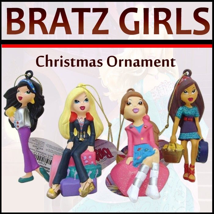 bratz girls christmas ornament set of 4 assorted pasion for