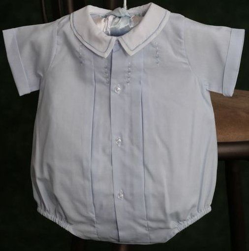 Feltman Brothers NWT Baby Blue Collared Creeper Sz. NB