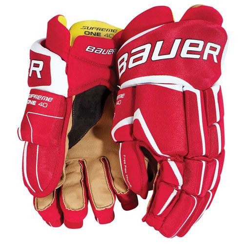 New Bauer Supreme One40 Hockey Gloves SR Red