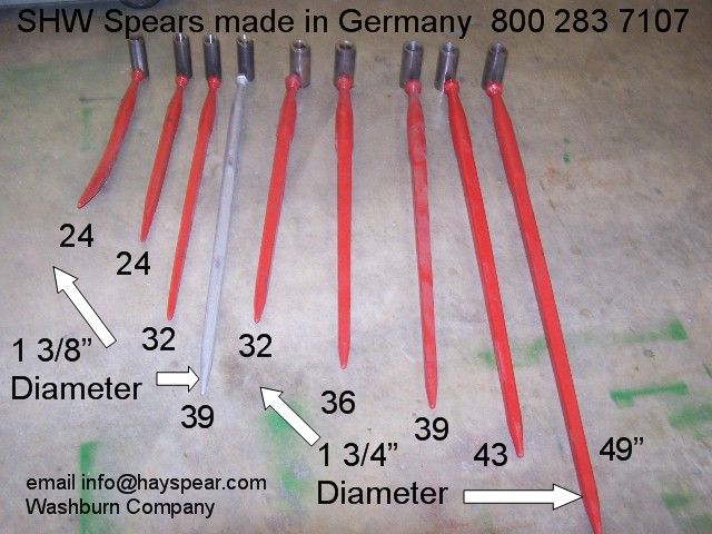 Hay Bale Spear Conus 2 Square 32 Long 1 3 4 Diam