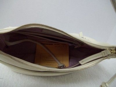 New Dooney and Bourke Leather East West Collins In Ivory R790C